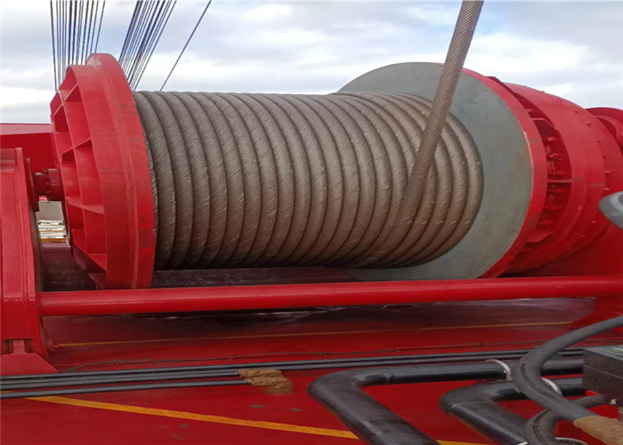 Carbon Steel Lebus Rope Winch Drum With Shaft Used In Construction Machinery Cranes