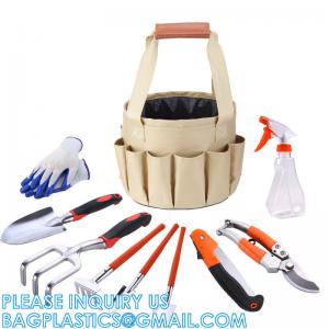 China Garden Tools Set 10 Pieces, Gardening Hand Tools And Essentials Kit Include Weeder Rake Shovel Trowel And More wholesale
