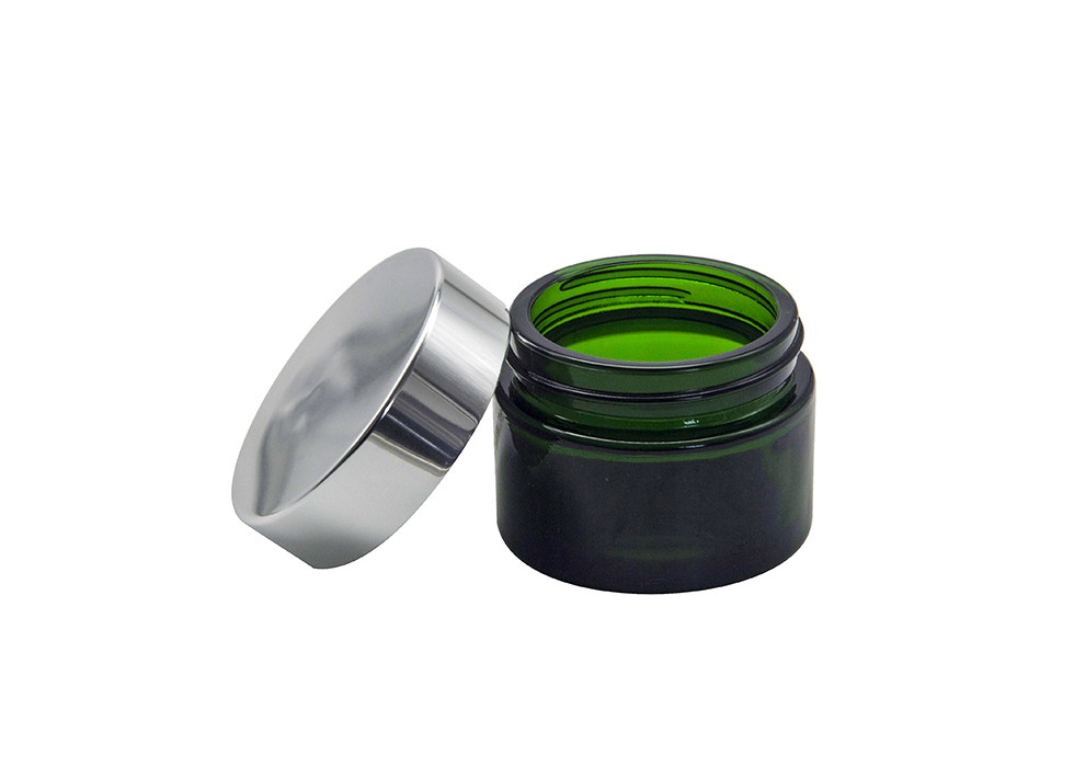 Round Recycled Clear Amber 5ml Glass Cosmetic Jar