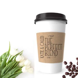 China Disposable Paper Cup Sleeves Various Size Heat Resistant For Hot Coffee wholesale