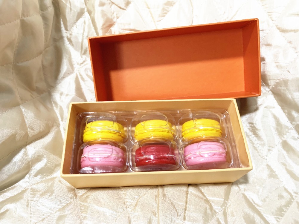 Custom 6pcs macaron gift box cardboard macaron package box