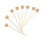 Animal Shape Disposable Bamboo Cocktail Picks Customized Shape Bamboo Food Picks