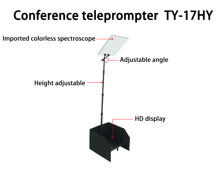 22 inch LED Backlight Teleprompter Screen for TV Video Conferences and Live Events