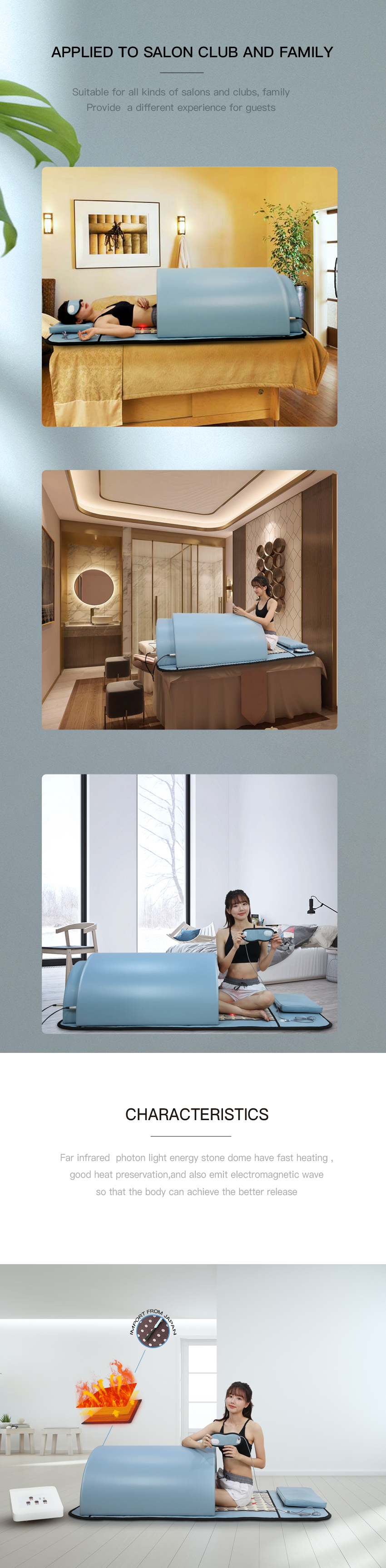Photon Therapy Radiant Far Infrared Sauna Dome Waterproof Customized