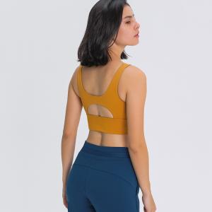 China Lady Sexy Hollow Back High Quality Full Support Push Up Sports Bra High Sport Bra Yoga wholesale