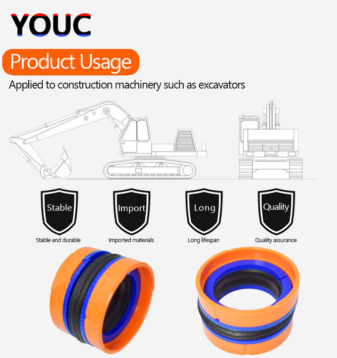 Nbr Pom Hydraulic Piston Oil Seals Compact Piston Seal Kdas 60 X 44 For Machinery Repair