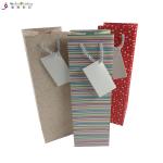 Matt Lamination Custom Printed Gift Bags Kraft Paper Wine Gift Bags