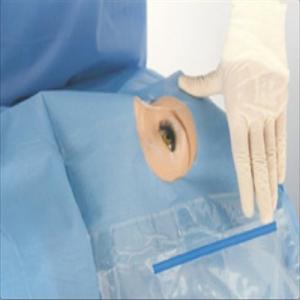 China Fenestrated Ophthalmic Sterile Surgical Drapes With Fluid Collection Bag wholesale