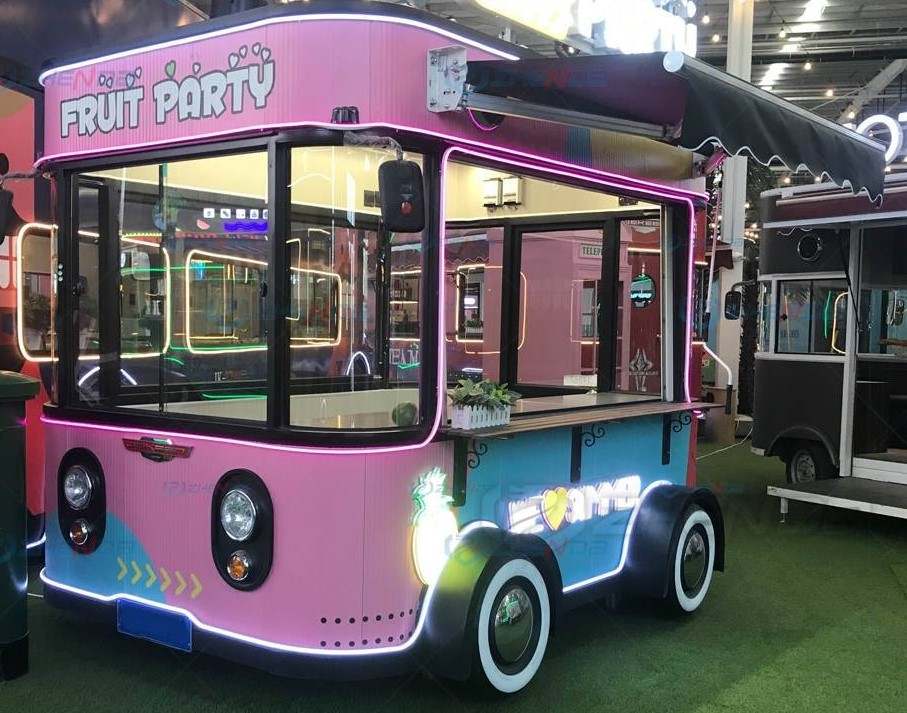 Flour-based Catering Trailer for Multipurpose Snack Beverage and Ice Cream Sales