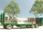 60T Cargo Semi Trailer Truck , Low Loader Semi Trailer With Air Suspension