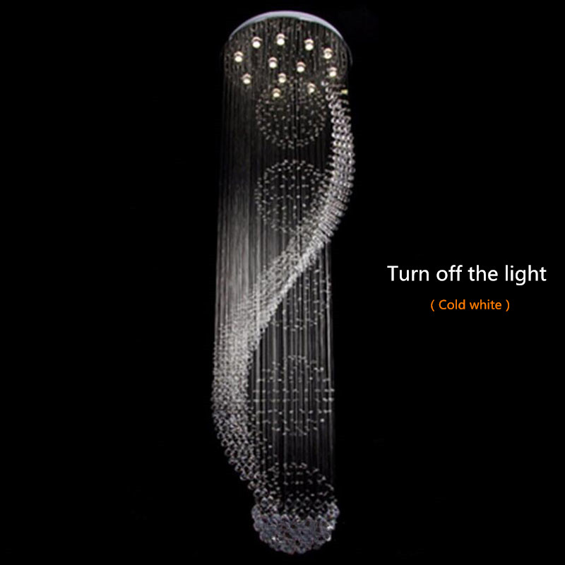 New modern spiral design K9 chandelier LED crystal lights large chandeliers(WH-NC-25)