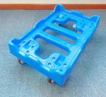 Pp Durable Castered Plastic Trolley , Plastic Dolly With Wheels