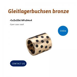 China Gleitlagerbuchsen Bronze Alloy Bronze Gleitlager Bushing With Graphite Inserted wholesale