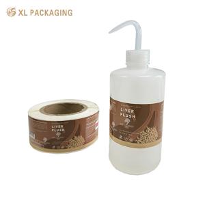 China Gold Stamping Waterproof Vinyl Stickers Custom Printing Logo For Bottle Package wholesale