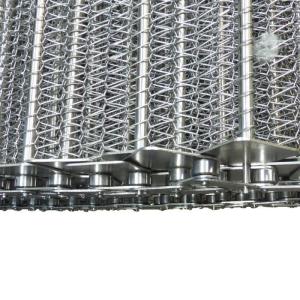 China Food Grade 314 316 Ss Chain Link Conveyor Belt Anti Corrosion wholesale