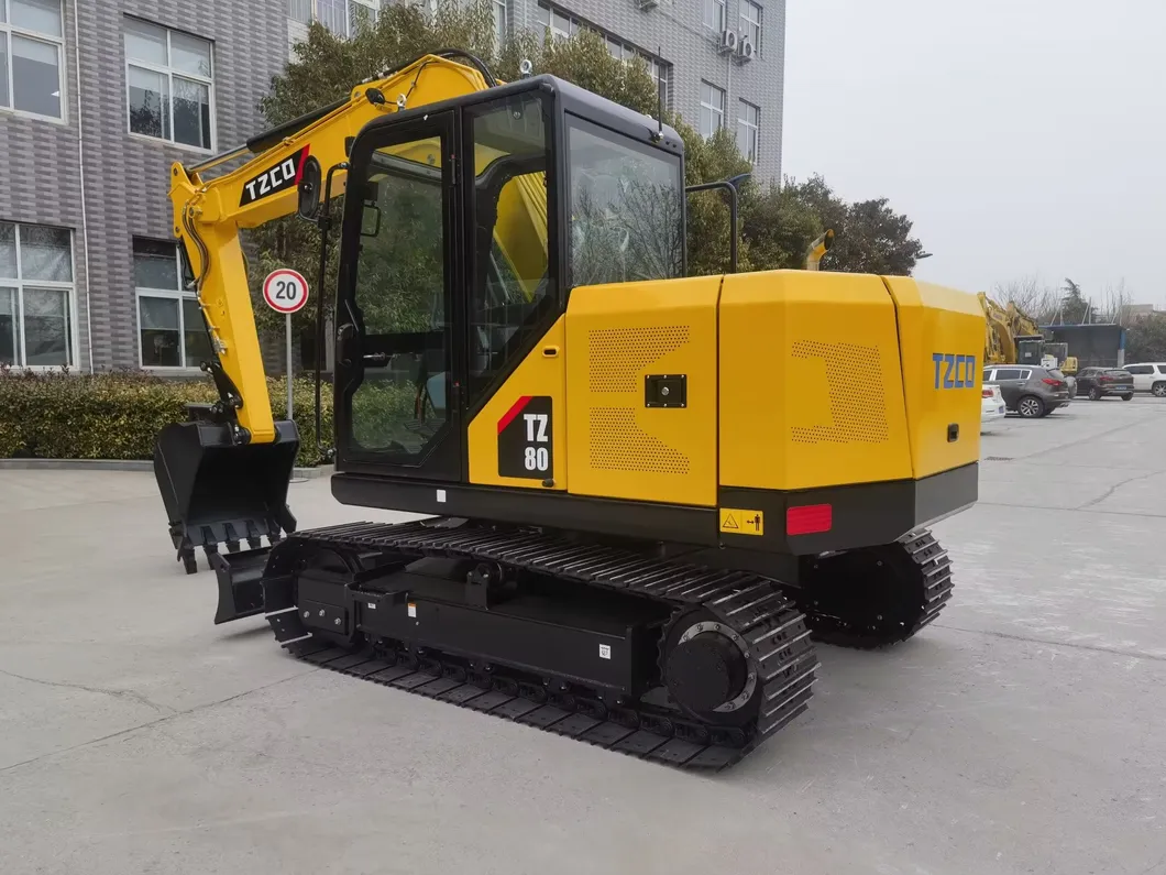 Most Popular Tzco80 Excavator Mini 8 Ton Tzco Chinese Brand Digger for Sale