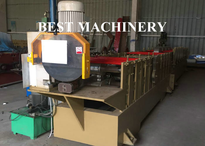 Rectangle Shape Water Down Spout Roll Forming Machine Flying Saw Cutter
