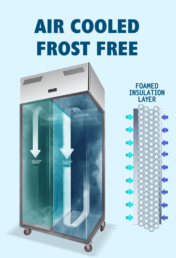 500L Commercial Upright Refrigerator For Hotel Restaurant Kitchen Equipment