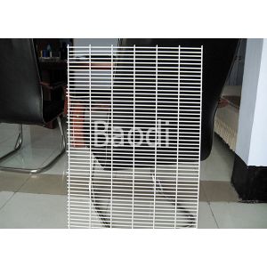 White PVC Coated Wire Mesh Security Fencing 2.4m Height For Factory Machine