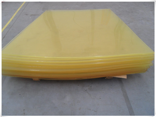 Yellow Color Polyurethane Rubber Sheet Custom Polyurethane Parts Abrasion Resistance