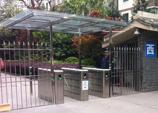 Access Control Flap Barrier Half Height Turnstile Stainless Steel For School