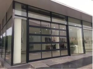China Buglar Resistance 380V 40cm/S Glass Garage Doors wholesale