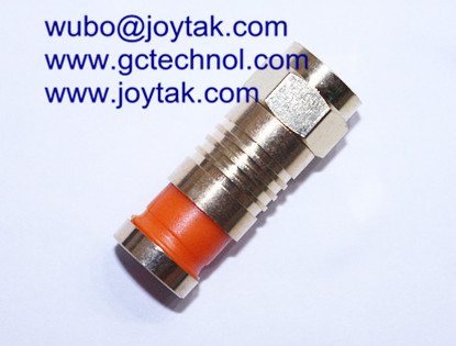 F Compression Connector Gold Plated for RG174 coaxial cable waterproof indoor connector