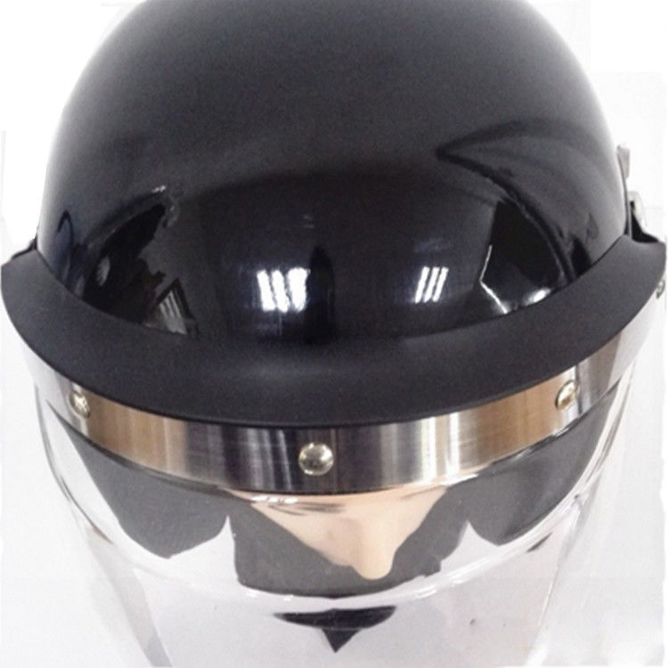 Black Anti Riot Helmet Shell Abs And Visor Pc For Police Riot Control