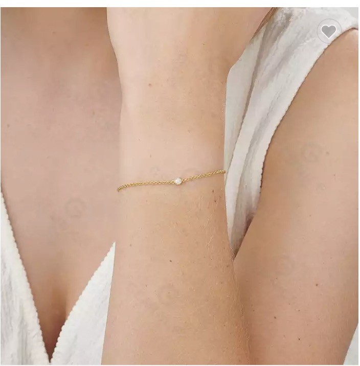 L Word Design Double Ring Bracelet 18k Stainless Steel Gold Bangle