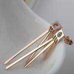 Stainless Steel Tassel Earrings with gold color, women surgical stainless steel