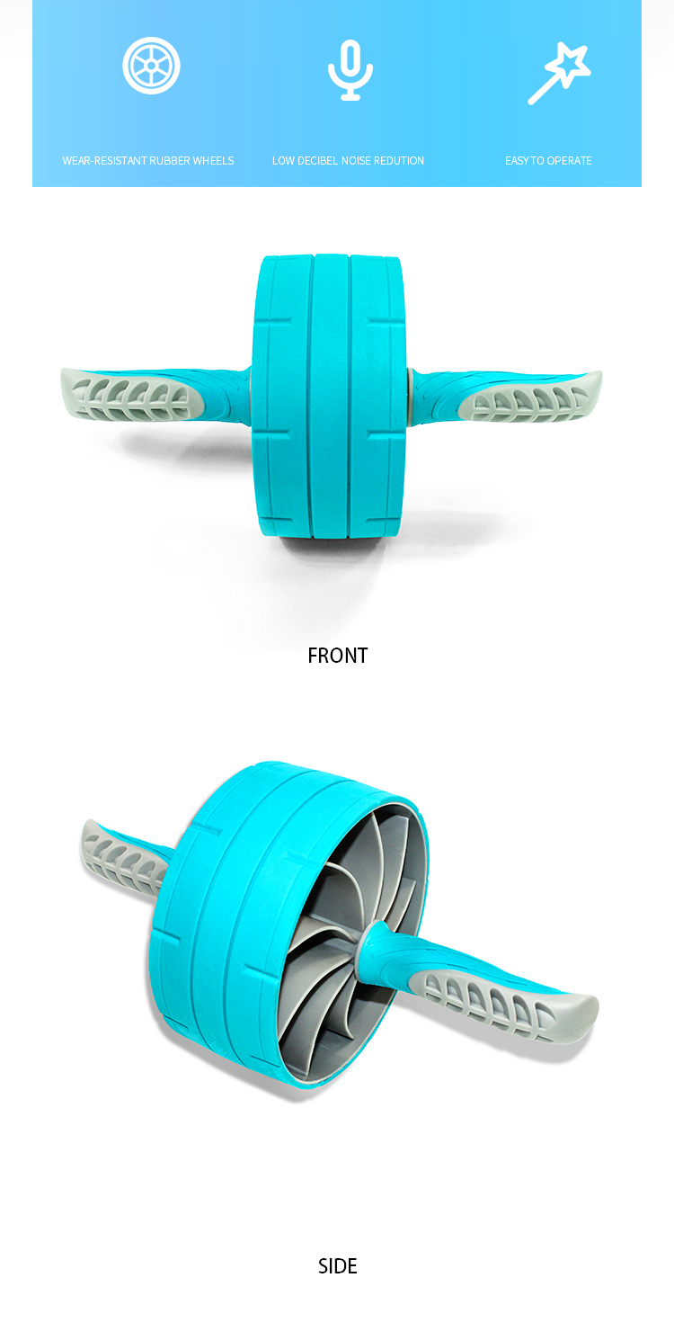 36.5CM 665g PP Ab Exercise Rolling Wheel Roller Bodybuilding OEM