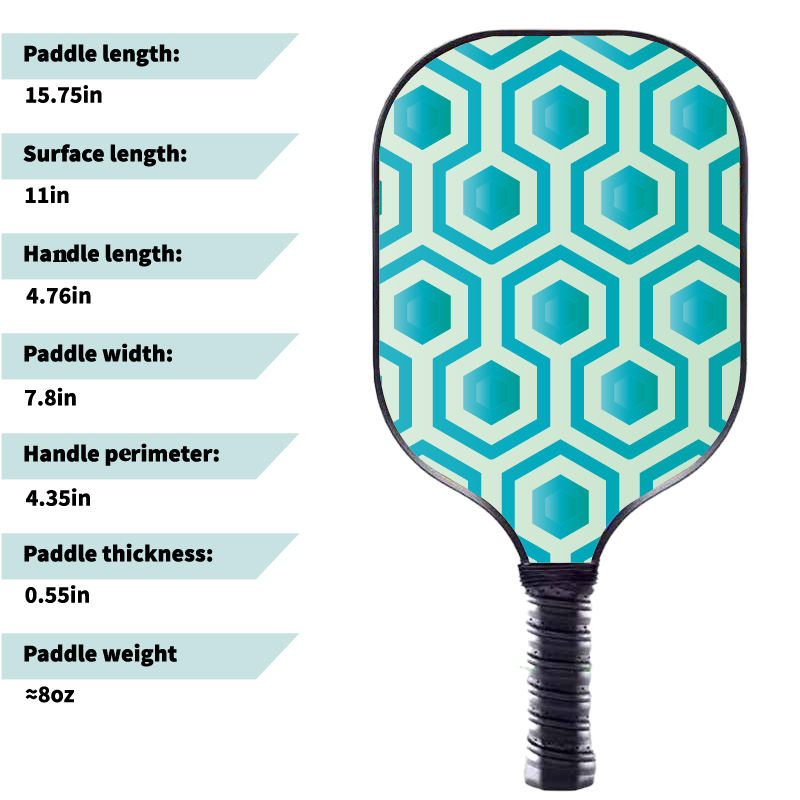 High Rebound Glass Fiber Raw Carbon Pickleball Paddle With / UV True Color Printing