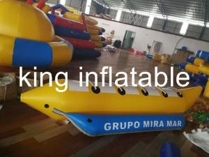 China Sea Inflatable Fly Fishing Pontoon Boats For Children And Adult 0.9mm PVC Tarpaulin / Banana Boat Price wholesale