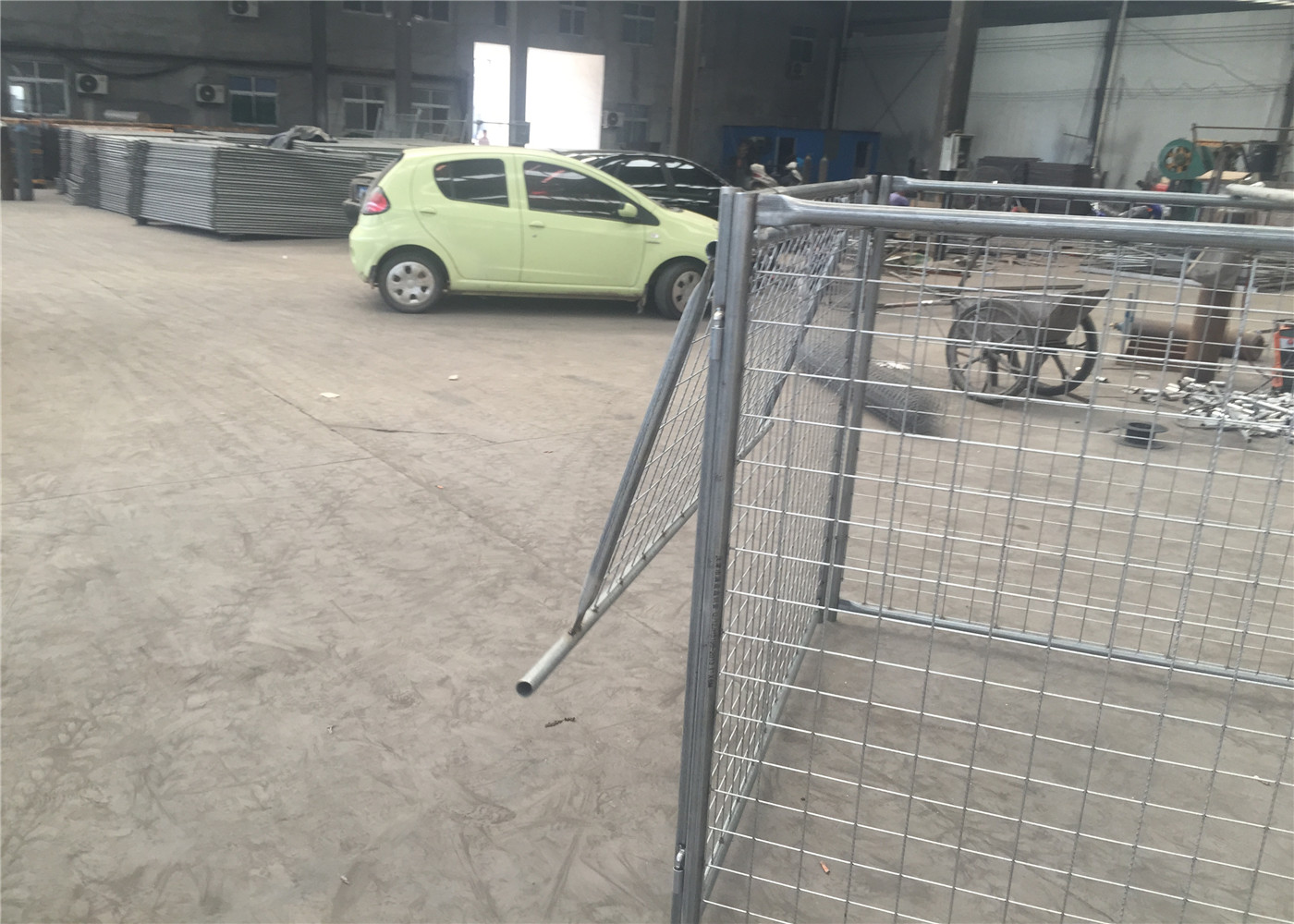 Temporary Hot Dipped Galvanised Weld Wire Mesh Storage Cages With 4 Panels