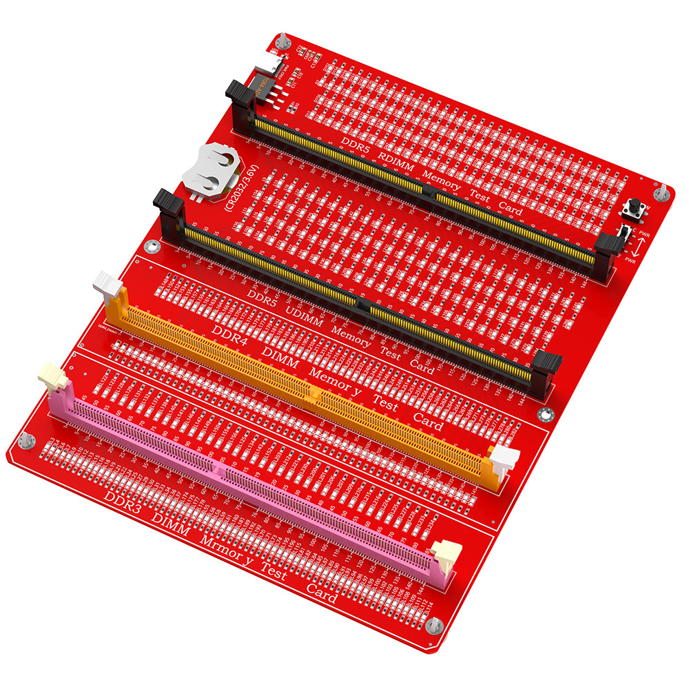 3 In 1 Combo DDR3 / 4 / 5 RDIMM / UDIMM Memory Tester Desktop Computer DDR3 / 4 / 5 Memory Test Card With LED Indicators