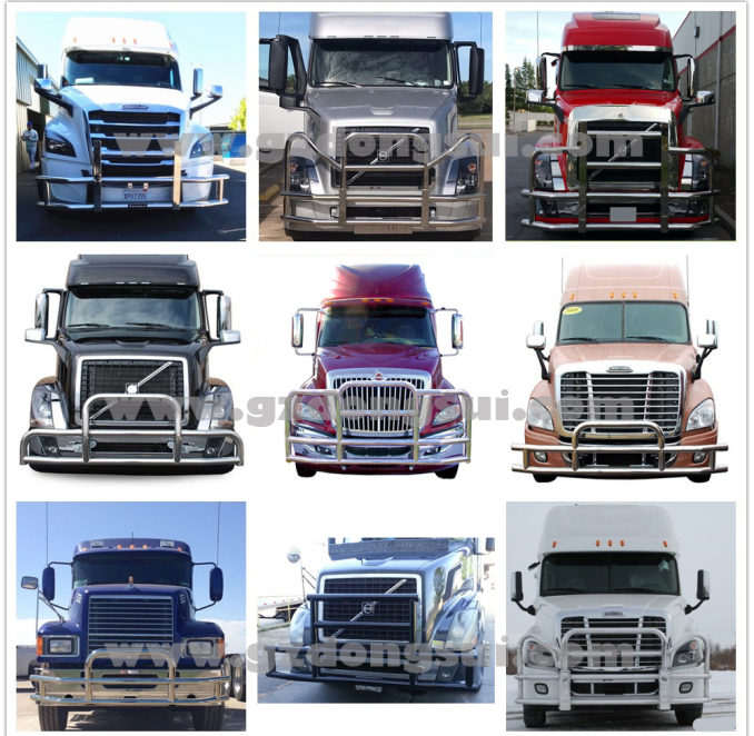 SS304 Semi Truck Deer Guard For VNL 2017 Exterior Decoration