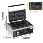 Electric Mini Fish Taiyaki Maker Stainless Steel 6 Fish Shaped Waffle Baker