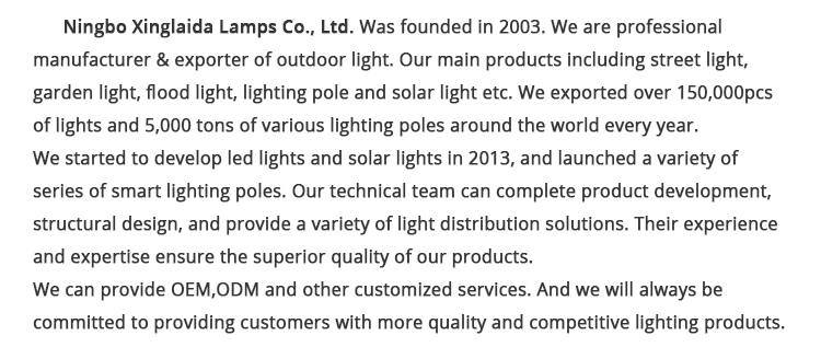 IP65 Garden LED Lamp with Customized 9 Lens 6 Lens 4 Lens and 85-265V Input Voltage