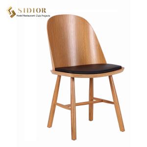 China Stackable Wood Upholstered Dining Chairs Ergonomically OEM ODM wholesale