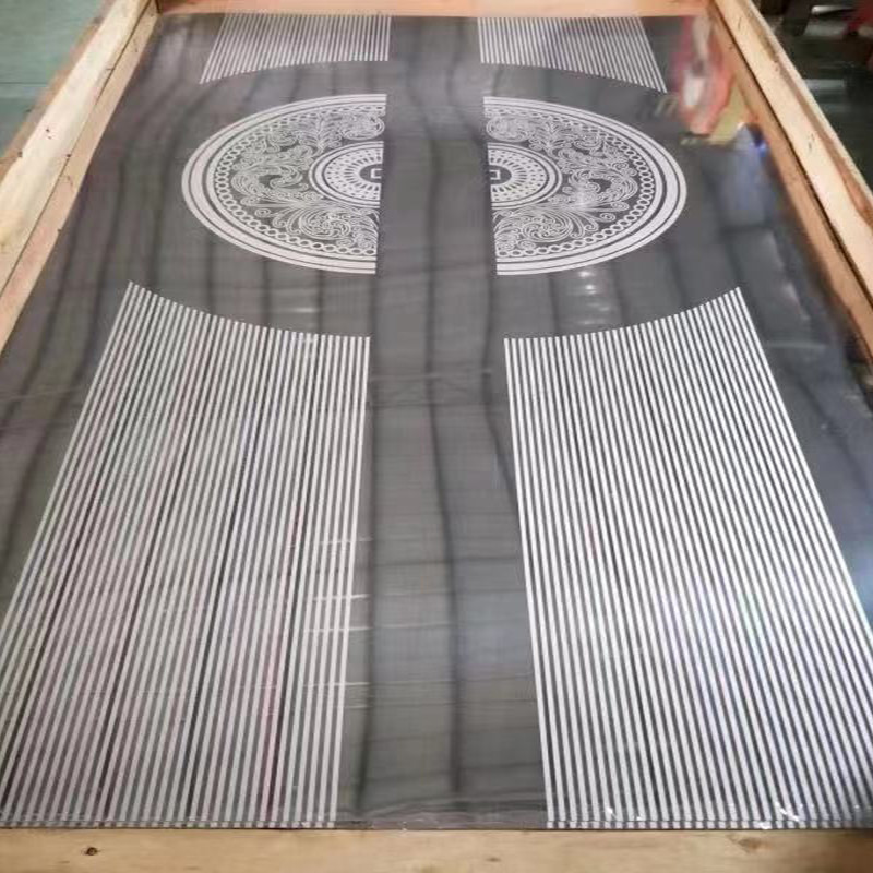Grade 201 304 316 Mirror Etched Stainless Steel Sheet Customized Pattern For Elevator Door