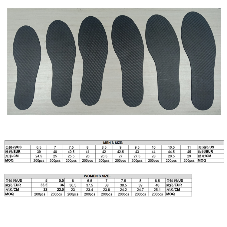 Men Size 10 Carbon Fiber Insoles with Turf Toe Orthotic and Rigid Stabilizer Plate