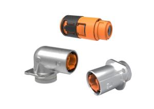China IP67 2 Pin Waterproof Straight Connector Plug , 2 Pin Right Angle Battery Connector wholesale