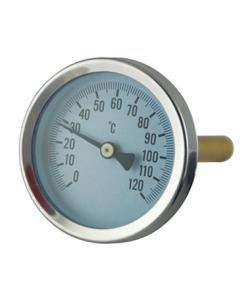 China 63mm Bimetal Bimetallic Thermometer Stainless Steel With Brass High Temperature wholesale
