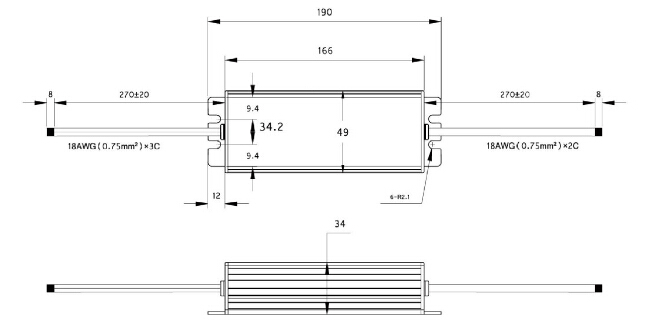 High Efficiency Constant Voltage LED Driver Apply To Led Strip Light / Led Module