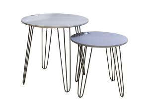 China 38cm High 10KG MDF Side Tables With Metal Legs wholesale