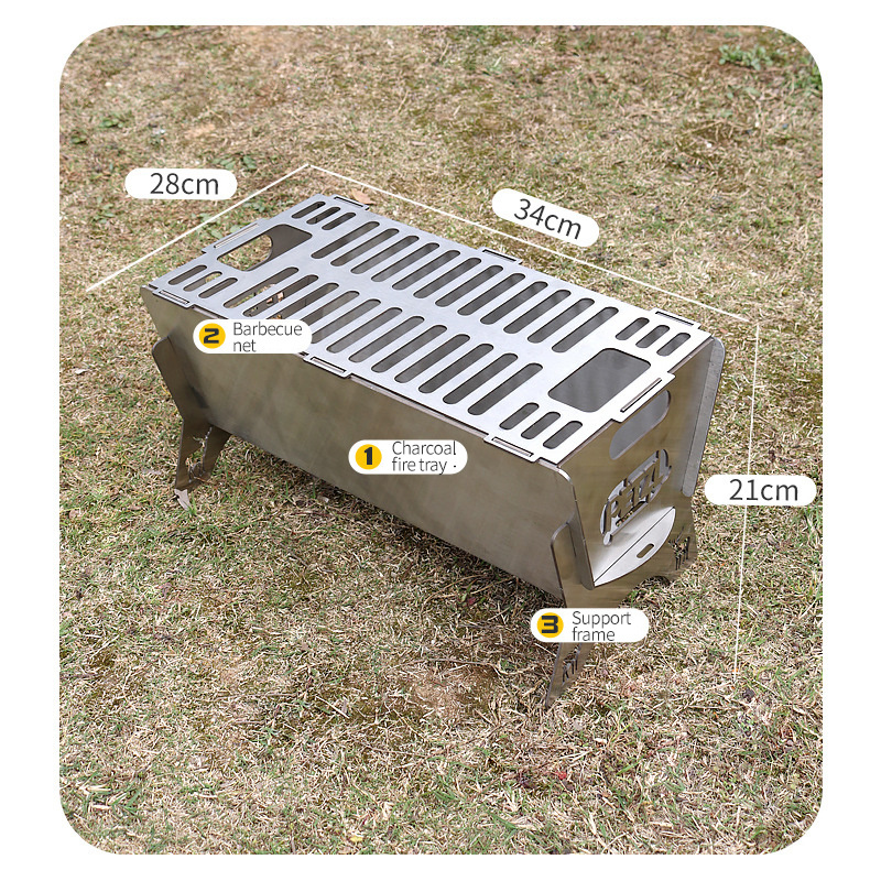 Portable Stainless Steel Camping BBQ Grill