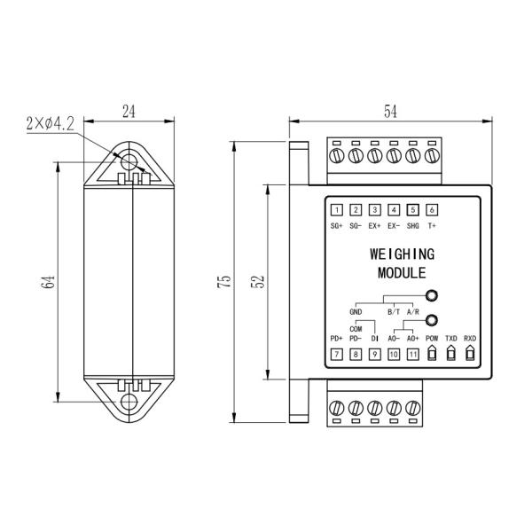 Load Cell Digital Amplifier RS485 Output