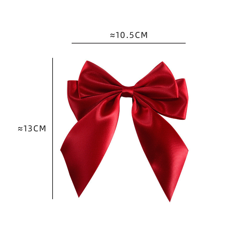 Gold Pre Tied Satin Ribbon Bow With Elastic Loop Satin Ribbon For Gift Wrapping