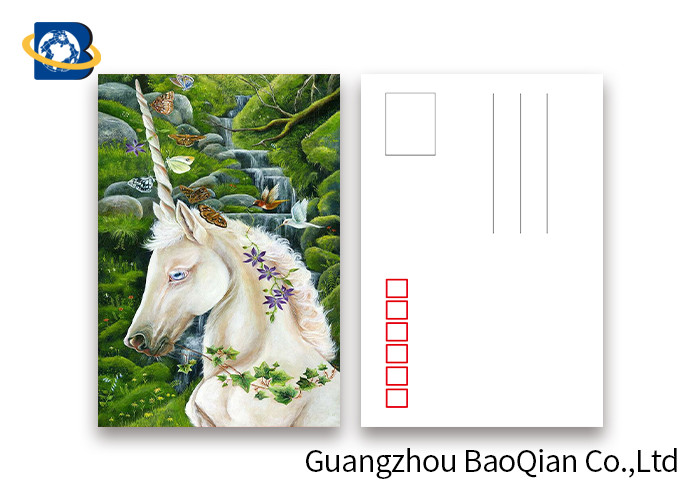 Full Color Animated Postcards , Two Sides Custom Lenticular Printing 0.6 MM PET