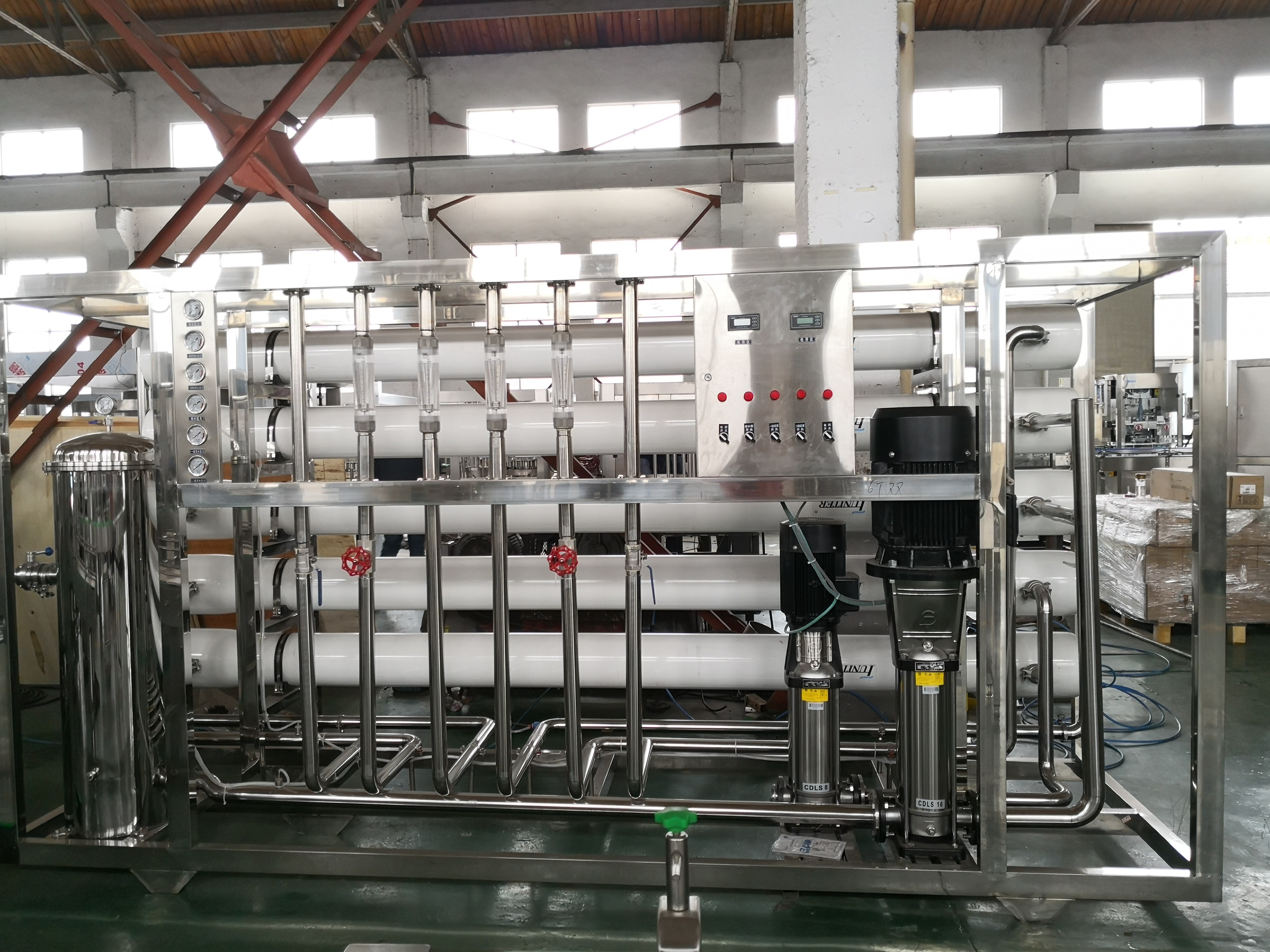 AC380V 3.7kw RO Water Purification System With UV Sterilizer